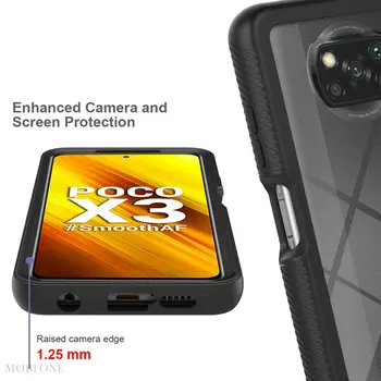 De lux Rugged Armor Caz Pentru Xiaomi Poco X3 NFC, rezistent la Șocuri TPU + PC 360 Complet Capacul de Protecție Km Poco X3 Telefon NFC Fundas Cazuri