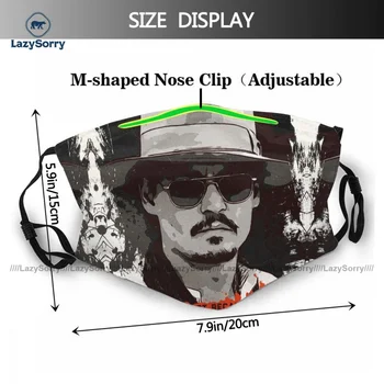 De Lux Sublimare Johnny Depp Masca De Fata Drăguț Adult Poliester Faciale Gura Masca Cu Filtru