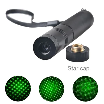 De mare Putere 532nm Verde Militar Laser Pen-Lumina de Aluminiu de Ardere fascicul Laser Pointer PPT Prezentator cu incarcator+ Baterie 18650