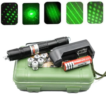 De mare Putere de 5mW Laser Pointer Verde 532nm 303 Laser pen Reglabil Ardere Meci Cu baterie Reîncărcabilă 18650 Baterie