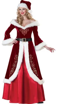 De mari Dimensiuni 4XL crăciun Moș Crăciun Costum Adult de Craciun de Craciun Cupluri Costume Petrecere, Rochie Costum Pentru Bărbați și Femei Plus Dimensiune 5XL