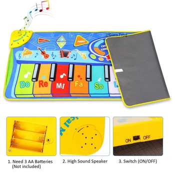 De mari Dimensiuni Muzica Dance Mat de Dans pentru Copii Pătură Multi-funcția de Tastatură de Pian Playmat Jucarii Educative pentru copii Cadouri