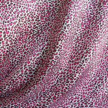 De Pătrat Mic Leopard De Imprimare Tesatura Satin Eșarfă Rochie Pijamale, Material Captuseala Africa