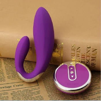 De sex feminin G spot Wireless Vibrator Pentru Cuplu 10 Viteza Mut Masaj Dublu Vibrator Clitoridian Jucarie Sexuala Pentru Femeie Anal, Dop de Fund