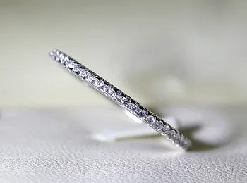 De sex feminin inel argint 925 Deschide Zircon cz de Logodna Nunta Trupa Inele pentru femei Petrecerea de nunta Bijuterii de Dimensiuni 5-11