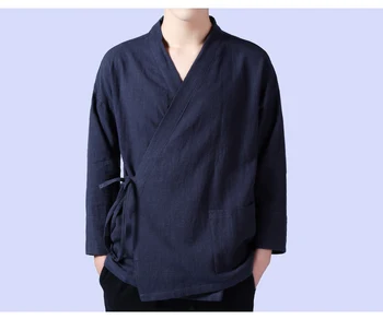 De sex feminin și de sex Masculin și lenjerie de Bumbac tricouri Stil Chinezesc Barbati, top vintage uza