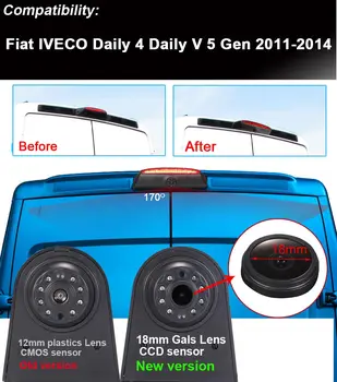 De Sus Qualität gale 18mm obiectiv Mașina înapoi reverse lumina pentru Fiat IVECO Daily 4 gen 2011-parcare spate vedere aparat de fotografiat