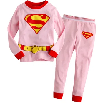 De tip Boutique de îmbrăcăminte pentru copii Haine Copilul Fetele se încadrează Set Haine Copii Toamna Acasă Purta Haine Copii Baieti Două piese Costum de Pijama