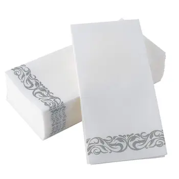 De Unică Folosință, Lenjerie De Pat-Simt Prosoape Pentru Oaspeti - Albe Decorative, Prosoape, Argint Florale Pânză-Cum Ar Fi Șervețele De Hârtie
