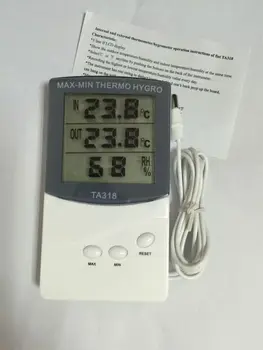 De uz Casnic inteligent LCD Digital de Interior, în aer liber Termometru Higrometru MAX-MIN TERMO HYGRO Metru Cu 1,5 M Cablu Senzor ping