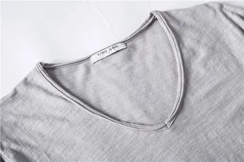 De Vară 2020 5 BUC Bumbac Monofazate T Cămașă Bărbați V-Neck Maneca Scurta Casual Mens T-Shirt Simt Moale de Înaltă Calitate, de sex Masculin Topuri Tricouri