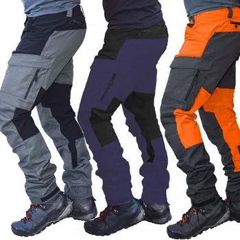 De Vară 2020 Bărbați Bloc De Culoare De Moda Multi Buzunare Sport Pantaloni De Marfă Lung Pantaloni De Lucru Potrivit Pentru Uzura De Zi Cu Zi Мужская Одежда