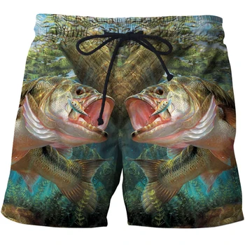 De vară 2020 bărbați pește-print pantaloni scurți de plajă 3D imprimate de moda pantaloni scurți pentru bărbați de fitness pantaloni Asiatice marimea s-6xl
