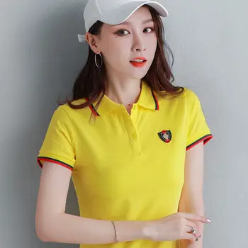 De Vară 2020 Femei Golf Tricouri Polo Tricou cu Mânecă Scurtă pentru Femei Camasi Casual 95% Bumbac Broderie Logo-ul de Moda de sex Feminin Topuri