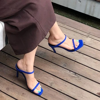 De Vară 2020 femei sandale de curea glezna pantofi cu toc pentru femei sexy peep toe sandale cu toc petrecere de nunta pantofi de femeie