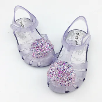 De Vară 2020 Fete Sandale cu Paiete PVC Jelly Mini Melissa Sandalia Infantil Copii Coajă de moda pentru Copii Princess SO001