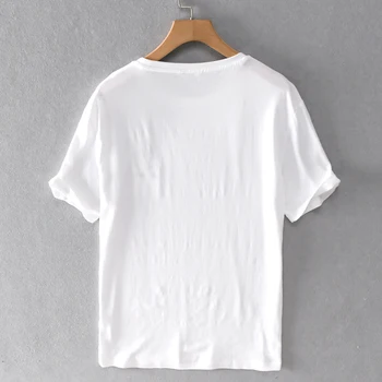 De Vară 2020 tipărite bărbați cu mânecă scurtă t-shirt lenjerie Japoneză stil retro pierde t shirt pentru bărbați la modă alb tricouri de sex masculin