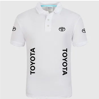 De vară de Înaltă calitate marca Toyota logo-ul polo maneca scurta tricou casual Moda Solid Polo Tricou tricouri unisex
