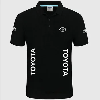 De vară de Înaltă calitate marca Toyota logo-ul polo maneca scurta tricou casual Moda Solid Polo Tricou tricouri unisex