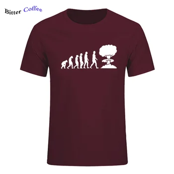 De vară NOU Design cele mai Recente Evoluția se Termină Nucleare tricou barbati Amuzant Men ' s T-shirt short sleeve O-gât Topuri & Tricouri Dimensiune Europeană