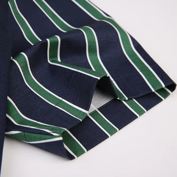 De Vară pentru bărbați Stil Maneca Scurta Casual Multi-Culoare Tricou cu Dungi Buzunar mai puțin de Proiectare, dotare Standard, Buton-jos Guler Camasi