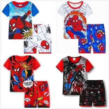 De vară pentru Copii Pijamale Copii Seturi de Îmbrăcăminte Pentru Băieți și Fete, îmbrăcăminte de noapte de Somn Costum de Desene animate pentru Copii Pijamale de Bumbac Pijamas