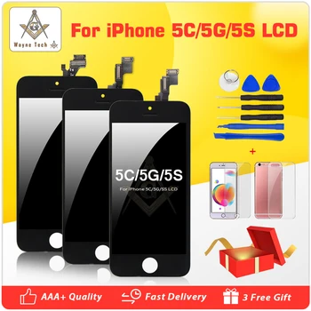 De vânzare cu amănuntul de Calitate AAA Display Pentru iPhone 5 5S 5C Ecran LCD Cu Digitizer Si Rama Cadouri Suplimentare Transport Gratuit