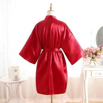 De Vânzare de Top de Vara Femei Kimono Mini Halat Roșu de Mătase Faux Baie Halat Yukata camasa de noapte, Pijamale Pijama Mujer O Mărime Mdn001