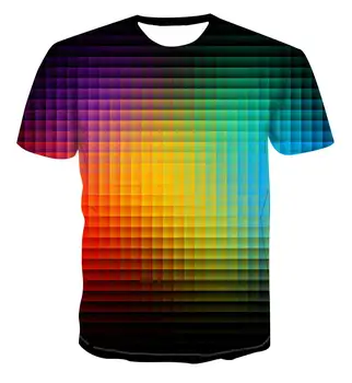 De vânzare fierbinte nou 3D de imprimare T-shirt design creativ vertij Top Barbati maneca scurta tendință de moda, versatil street style frumos