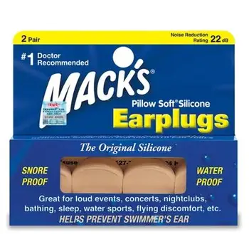 De Vânzare La Cald 2 Perechi Macks Portocaliu Alb Silicon Sforăi Fulare Rezistent La Apa De Înot Somn Anti Sforăit Dopuri De Urechi