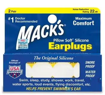 De Vânzare La Cald 2 Perechi Macks Portocaliu Alb Silicon Sforăi Fulare Rezistent La Apa De Înot Somn Anti Sforăit Dopuri De Urechi