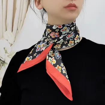 De Vânzare La Cald 2020 Feminin Gât Eșarfă De Mătase Pătrat De Păr Esarfe Fular Cap De Brand Șaluri Și Împachetări Cravată Bandană Hijab Poncho