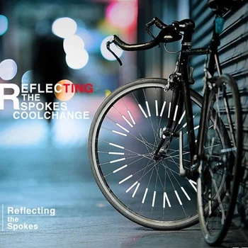 De Vânzare la cald 36buc/Set Bicicleta Biciclete Spițe de Roată Autocolant Reflectorizant Tub de Avertizare Lumină de Siguranță DIY Ciclism Catadioptru reflectorizant Tuburi