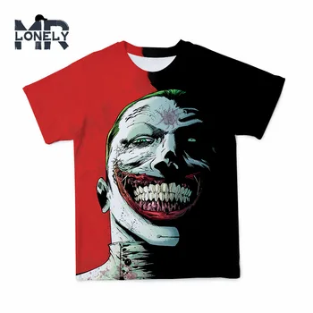 De Vânzare la cald 3D Tricou Om Îmbrăcăminte Fata Joker Tricou Pentru Barbati de Imprimare Clovn Maneci Scurte Cosplay Teroare Funny T-shirt Size110-6XL