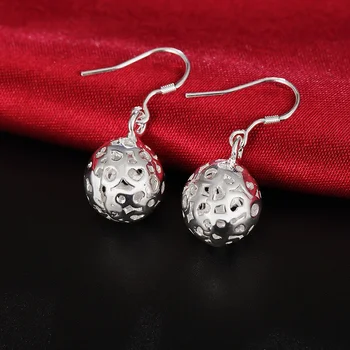 De vânzare la cald 4 pereche de Cercei set argint 925 moda farmece cercei femei bijuterii de nunta Drăguț doamnă fierbinte cadou E160