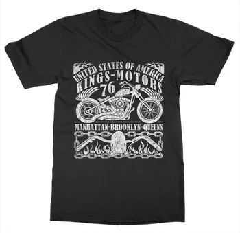 De Vânzare la cald Barbati Tricou de Moda Regilor Motoare T-Shirt Plimbare sau Mor Vintage Motorcycle Club de Viteze Cursa Magazin de Biciclete de Vară O-Gât Topuri