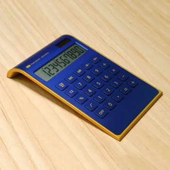 De vânzare la cald Creative Slim Portabil mini 10 Calculator digital, Energie Solară Crystal Keyboard Dual de Alimentare Reken Mașină
