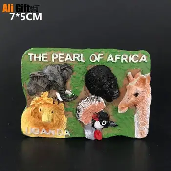 De Vânzare La Cald Frigider African Tanzania, Zanzibar Ugandez Rășină Magnet Nou Turistice Turismul De Peisaj Magnet De Frigider Accesorii