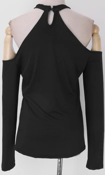 De Vânzare La Cald Maneca Lunga De Pe Umăr Tricouri Femei Casual Slim Fit Topuri Sexy Cămașă De Primavara Toamna Bluza Casual Plus Dimensiune