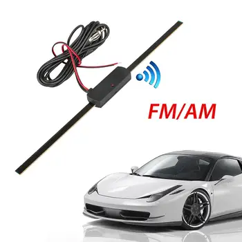 De Vânzare la cald Universal Antena Auto Booster Electronice Auto FM/AM Radio Antena suport Montare pe Parbriz 12V Negru