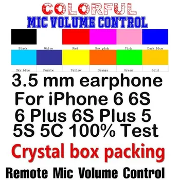 De înaltă calitate, 500pcs/lot Colorate de 3,5 MM în ureche căști earset căști cu telecomandă microfon control volum pentru iphone 4 5 6 pentru ipod