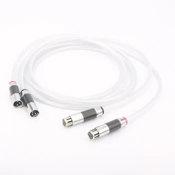 De înaltă Calitate Audiocrast A58 5N Argint placat cu OCC Echilibrate XLR Cablu Audio de sex Masculin de sex Feminin din fibra de carbon xlr Amplificator HiFi