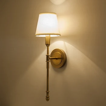 De înaltă calitate, aur lumini de perete moderne tranșee AC110V 220v alb abajur lampa de dormitor