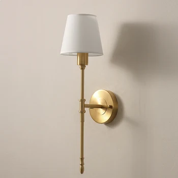 De înaltă calitate, aur lumini de perete moderne tranșee AC110V 220v alb abajur lampa de dormitor