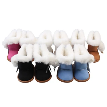 De înaltă Calitate de 18 inch Păpuși Iarna Zapada Ghete Pantofi se Potrivesc Copilul Nou-Născut Păpuși Cizme Fată Jucărie Mini Pantofi Cadou Papusa Accesorii