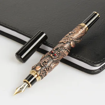 De înaltă Calitate de Lux JinHao Dragon Stilou Vintage Stilouri de Cerneală pentru Scris, Rechizite de Birou Papetărie Cadou caneta tinteiro