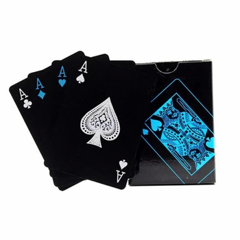 De înaltă Calitate din material Plastic PVC Poker Impermeabil Negru Cărți de Joc Creativ Cadou Durabil Poker