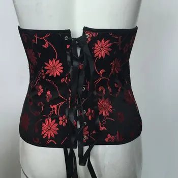 De înaltă calitate femei cincher talie top corset frumoase broderii florale lenjerie underbust talie formator m1696