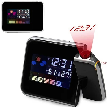 De înaltă Calitate Moda Noua Alb Negru Culoare Vreme Multi-funcție Ceas cu LED-uri Ieftine Digital Ecran LCD Ceas cu Alarmă Desktop Mini