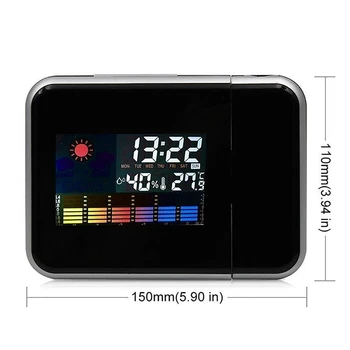 De înaltă Calitate Moda Noua Alb Negru Culoare Vreme Multi-funcție Ceas cu LED-uri Ieftine Digital Ecran LCD Ceas cu Alarmă Desktop Mini